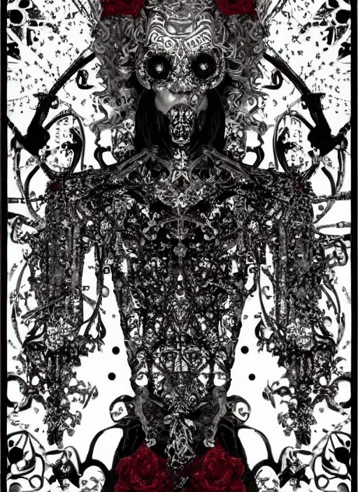 Prompt: baroque bedazzled gothic royalty frames surrounding a pixelsort highly detailed portrait of a hopeful pretty astronaut Jack Sparrow Grindelwald, by Gerhard Munthe , 4k resolution, nier:automata inspired, bravely default inspired, vibrant but dreary but upflifting red, black and white color scheme!!! ((Space nebula background)) emo demonic horrorcore japanese yokai doll, low quality sharpened graphics, remastered chromatic aberration spiked korean bloodmoon sigil stars draincore, gothic demon hellfire hexed witchcore aesthetic, dark vhs gothic hearts, neon glyphs spiked with red maroon glitter breakcore art by guro manga artist Shintaro Kago
