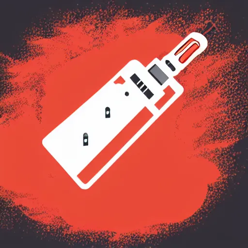 Prompt: vaping sticker art, svg vector, adobe - illustrator