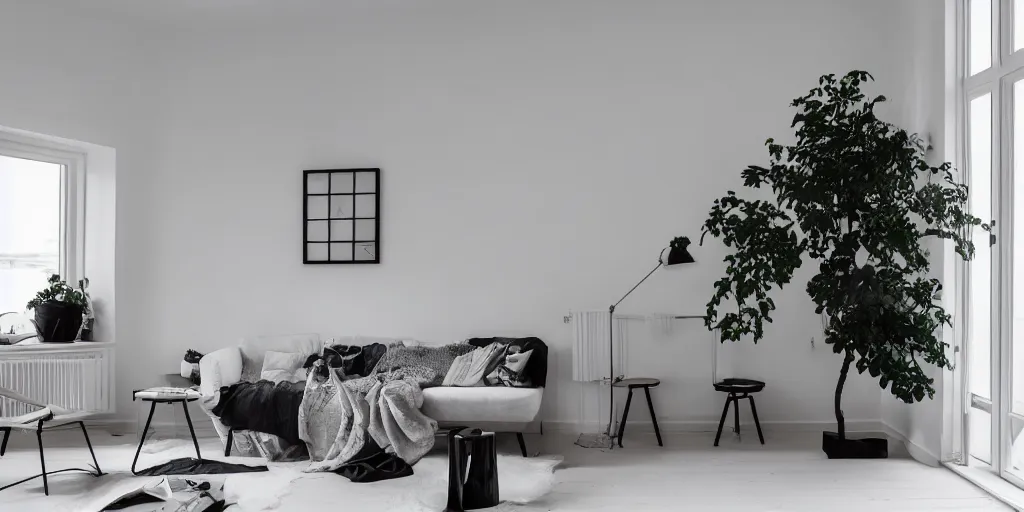 Image similar to a minimalist nordic interior design at the camera 8 k