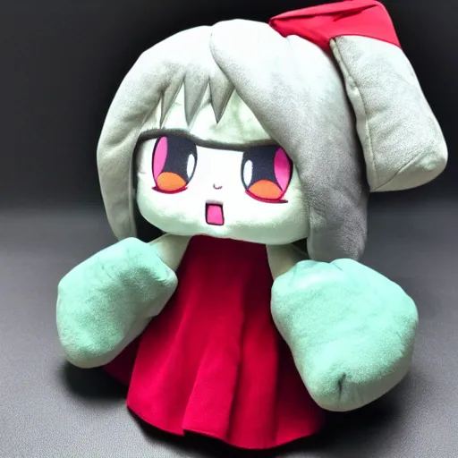 Prompt: cute fumo plush of an angry girl putting on a valiant attempt to appear perfectly calm
