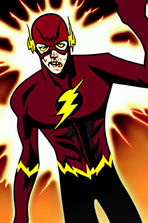 Prompt: The Flash as a Zombie