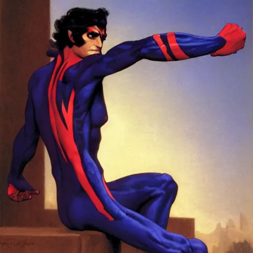 Image similar to Nightcrawler from the X-Men by William Adolphe Bouguereau