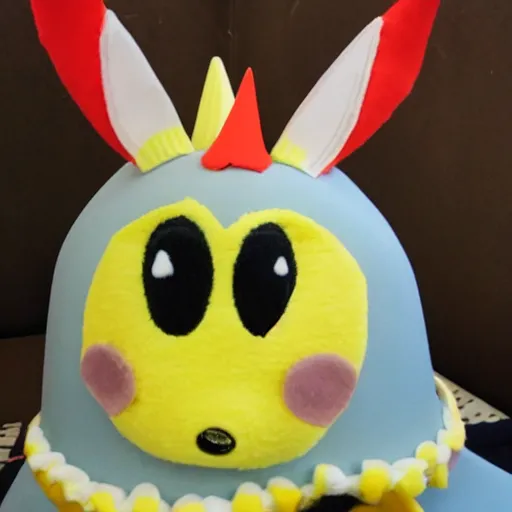 Image similar to pichu wearing a birthday hat