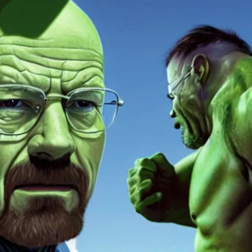 Image similar to walter white as incredible hulk