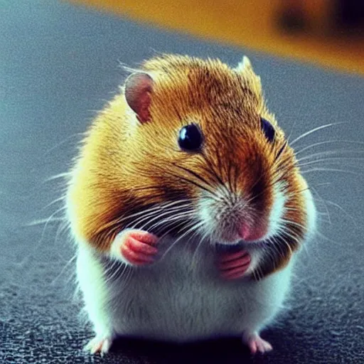 Image similar to “super strong hamster with muscles, flexing its arms”