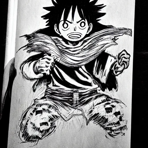 Image similar to Luffy by kentaro miura