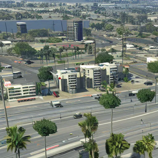 Image similar to pembroke pines florida in gta 5, 8k octane 3D render