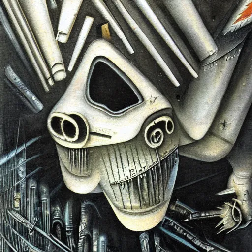 Image similar to concrete limbo and scratched dreams, a painting by h. r giger