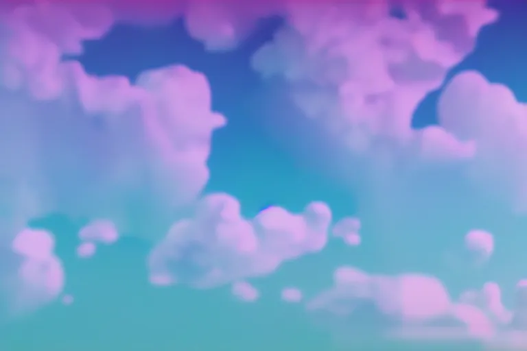 Image similar to high fidelity quality billboard photograph of a grunge model walking on realistic clouds wearing packing foam. three point light. photographic production. art directed. white pink blue lavender. volumetric clouds. pastel gradient overlay. waves glitch artefacts. 8 k. filmic.