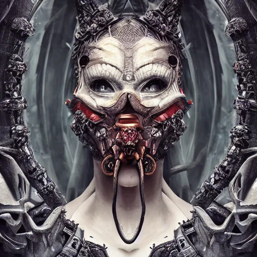 Prompt: Very very very very highly detailed epic photo of demonic face with venetian mask, intricate, dystopian, sci-fi, extremely detailed, digital painting, artstation, concept art, smooth, sharp focus, illustration, intimidating lighting, incredible art by Anna Dittmann, Anton Pieck, Octane render in Maya and Houdini VFX