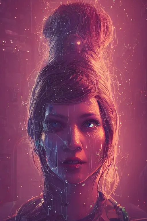 Image similar to hyperrealistic portrait of a woman monster astronaut, full body portrait, well lit, intricate abstract. cyberpunk, intricate artwork, by Tooth Wu, wlop, beeple. octane render,in the style of Jin Kagetsu, James Jean and wlop, highly detailed, sharp focus, intricate concept art, digital painting, ambient lighting, 4k, artstation