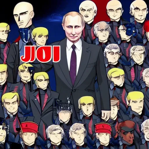 Image similar to Putin as JoJo character