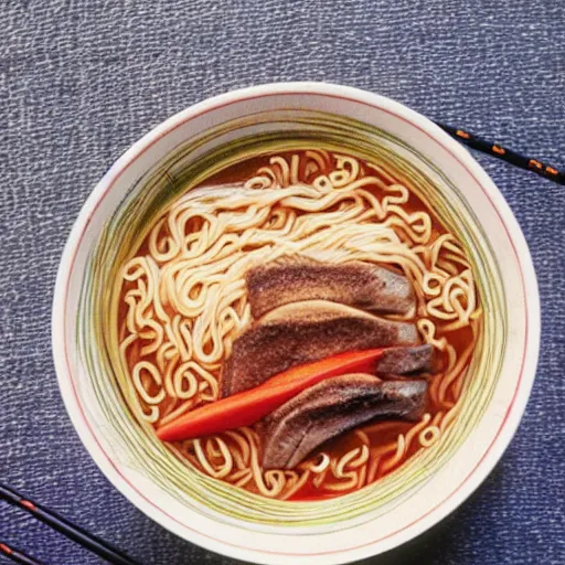 Image similar to Ramen with noodles made of RCA cables!!!!!!!, 35mm film