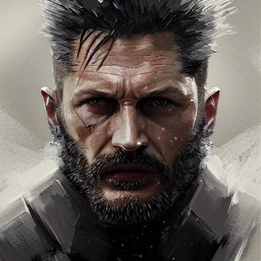 Image similar to portrait of Tom Hardy as Wolverine, Marvel art, art by greg rutkowski, matte painting, trending on artstation