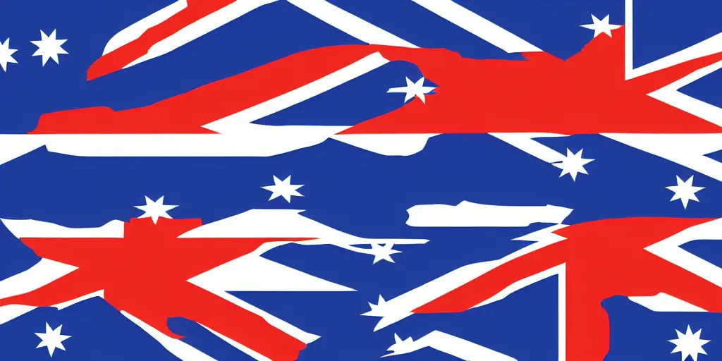 Image similar to concept for an updated australian flag, southern cross, flag, stars, white, blue, no red