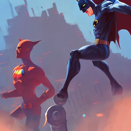 Image similar to hero world batman, behance hd by jesper ejsing, by rhads, makoto shinkai and lois van baarle, ilya kuvshinov, rossdraws global illumination