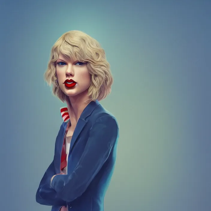 Image similar to portrait of taylor swift as a joe biden. intricate artwork. by tooth wu, wlop, beeple, dan mumford. octane render, trending on artstation, greg rutkowski very coherent symmetrical artwork. cinematic, hyper realism, high detail, octane render, 8 k, iridescent accents