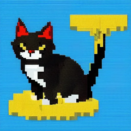 Image similar to in 4. 5 5 s for @ this cat does not exist's! dream frozen food pixel art with hdd image, lauretta jones