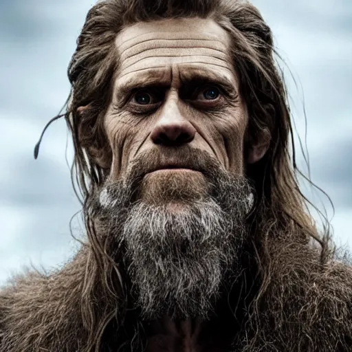 Prompt: willem dafoe in the role of gendalf the grey