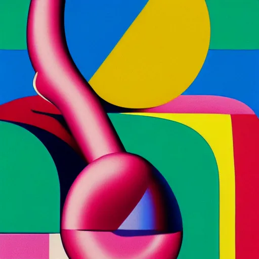 Prompt: abstract geometric sculpture by shusei nagaoka, kaws, oil on canvas, surrealism, neoclassicism, simple, renaissance, hyper realistic, pastell colours, cell shaded, 8 k