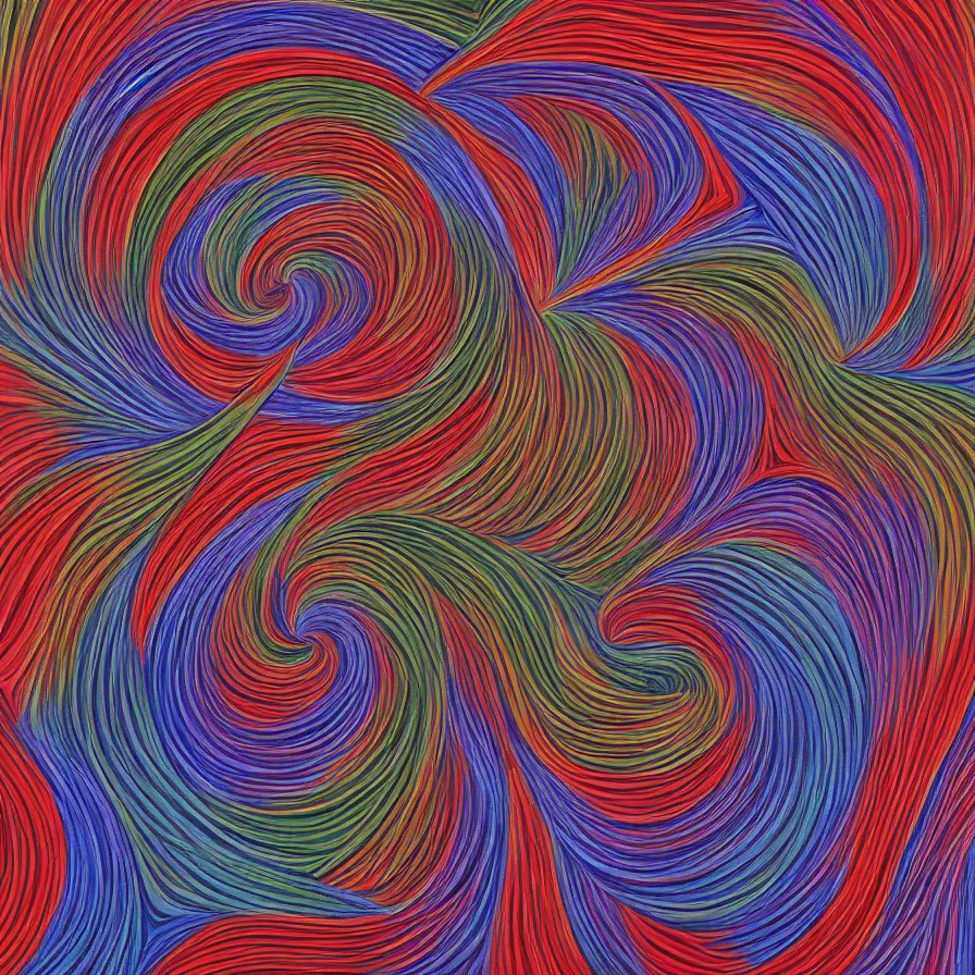 Image similar to recurrsion painted by alex grey