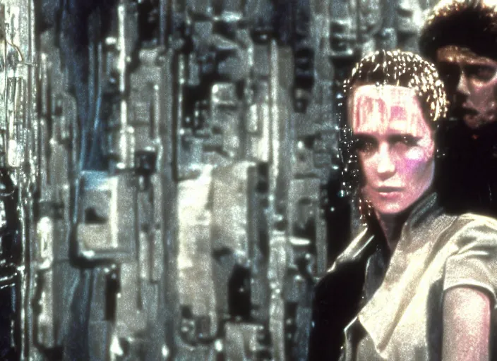 Image similar to scene from the 1 9 8 5 science fiction film neuromancer, high definition