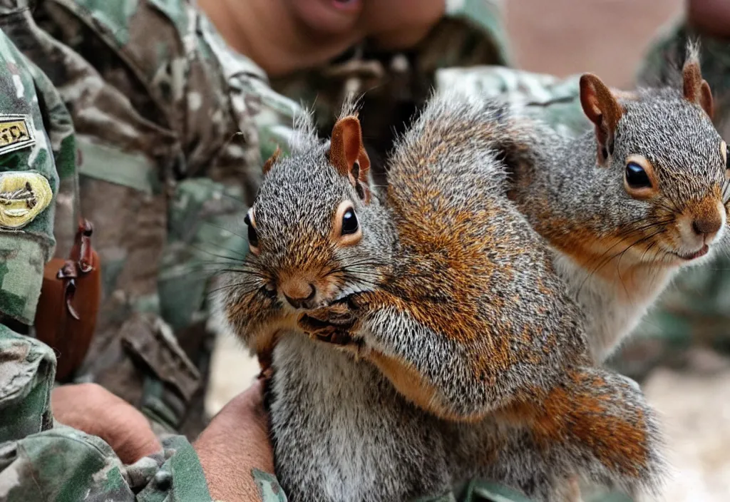 Image similar to squirrels in afghanistan on military duty