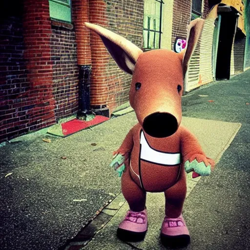 Image similar to “ arthur the aardvark as a street punk ”