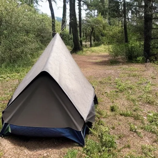 Prompt: Guys! Look at what I found at the campsite! I’m really confused it looks sort of alien creature. It is outside my friends tent and it’s giant. I’m kind of scared.