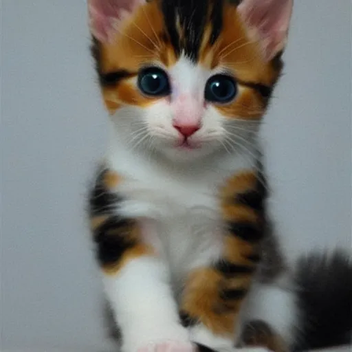 Image similar to a cute baby calico kitten