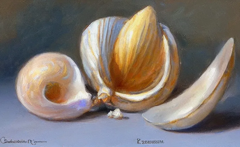 Image similar to Beautiful alchemy seashell. By Konstantin Razumov, highly detailded