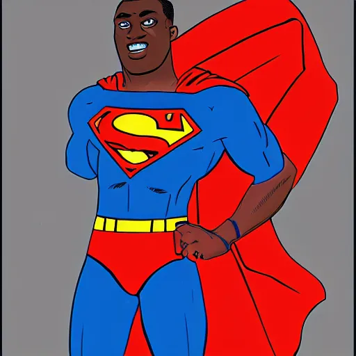 Prompt: deji as superman, concept art