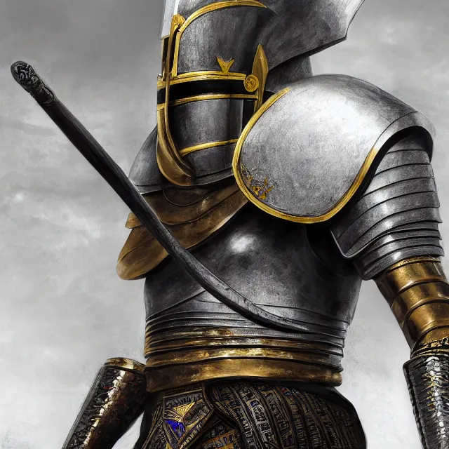 Prompt: a egyptian knight in the style of anti - art hyper detailed photorealistic hd 8 k post - processing high resolution