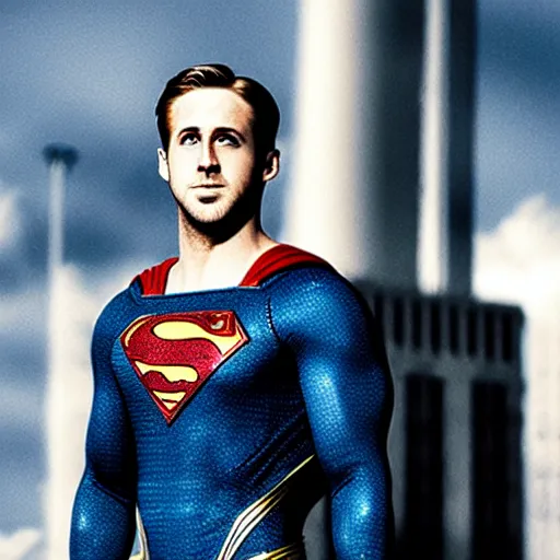 Prompt: ryan gosling as superman