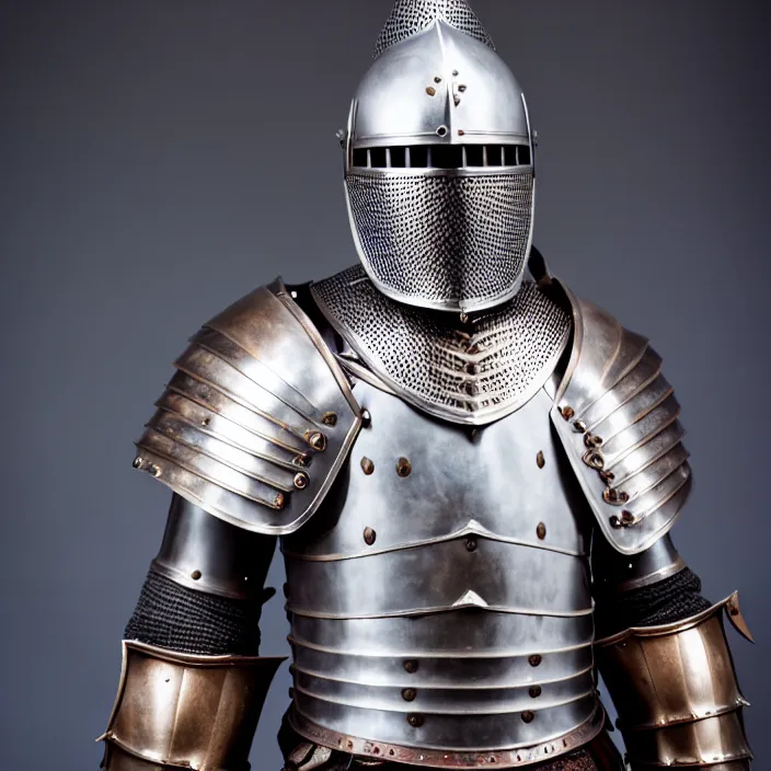 Prompt: photograph of a knight with falcon armour. extremely detailed. dslr. 8 5 mm. 8 k