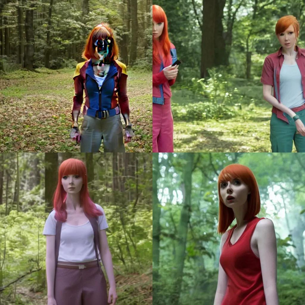 Image similar to film still of Karen Gillan as Misty in Pokémon: Indigo League, 4k