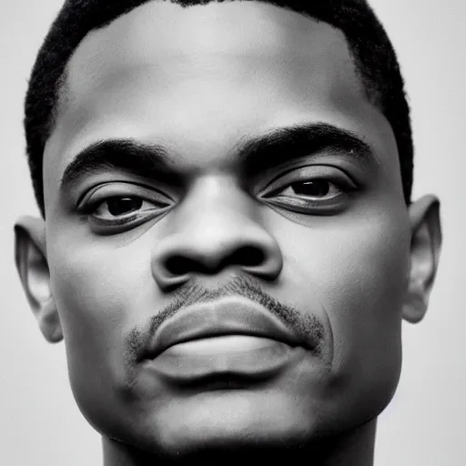 Prompt: Black ben shapiro portrait up close