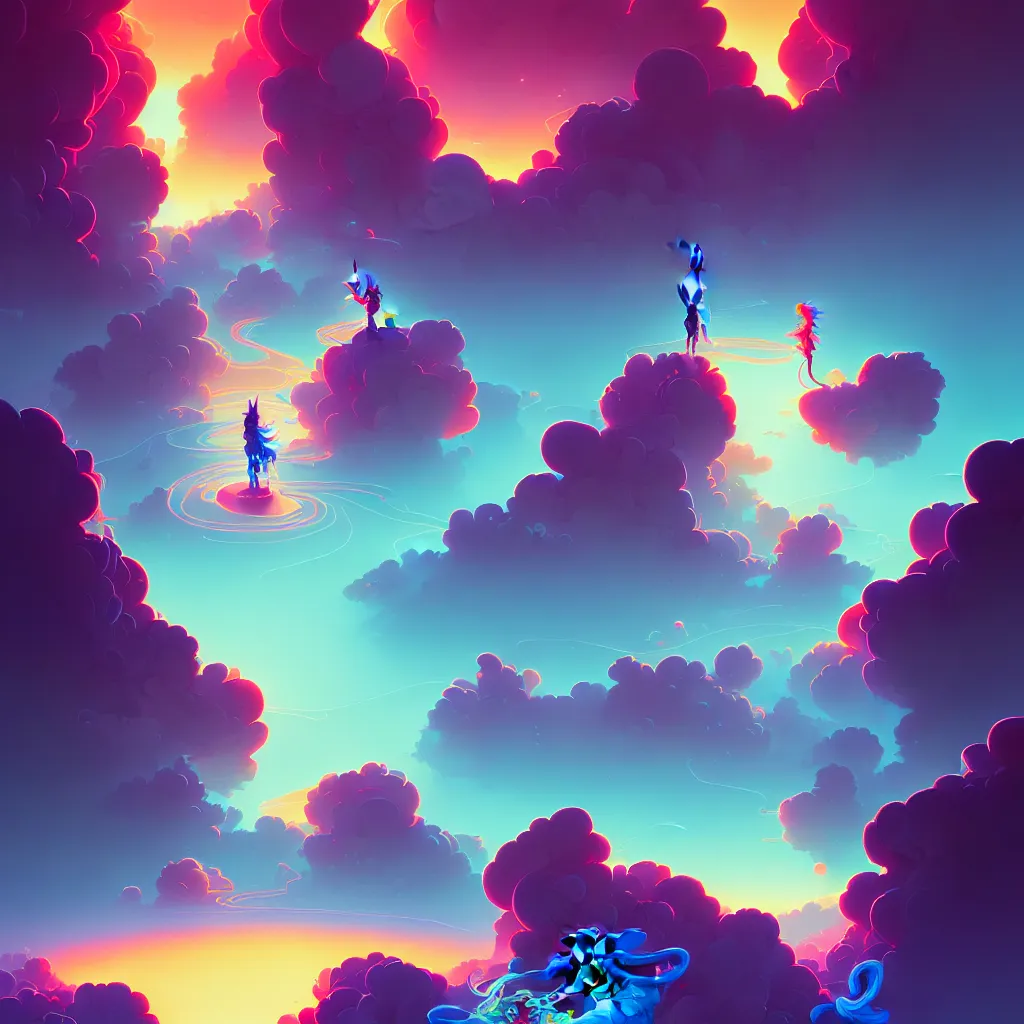 Image similar to a micro-service deployed to a datacenter, road, connector, defence, wall, cloud, security, cyber, attack vector, trending on Artstation, painting by Jules Julien, Leslie David and Lisa Frank and Peter Mohrbacher and Alena Aenami and Dave LaChapelle muted colors with minimalism