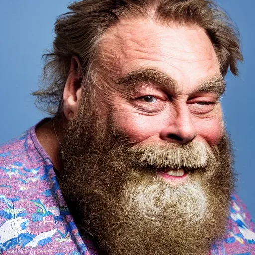 Image similar to close up shot of brian blessed now living life as a pelican to prepare for role in roald dahl adaptation. photography, photographic