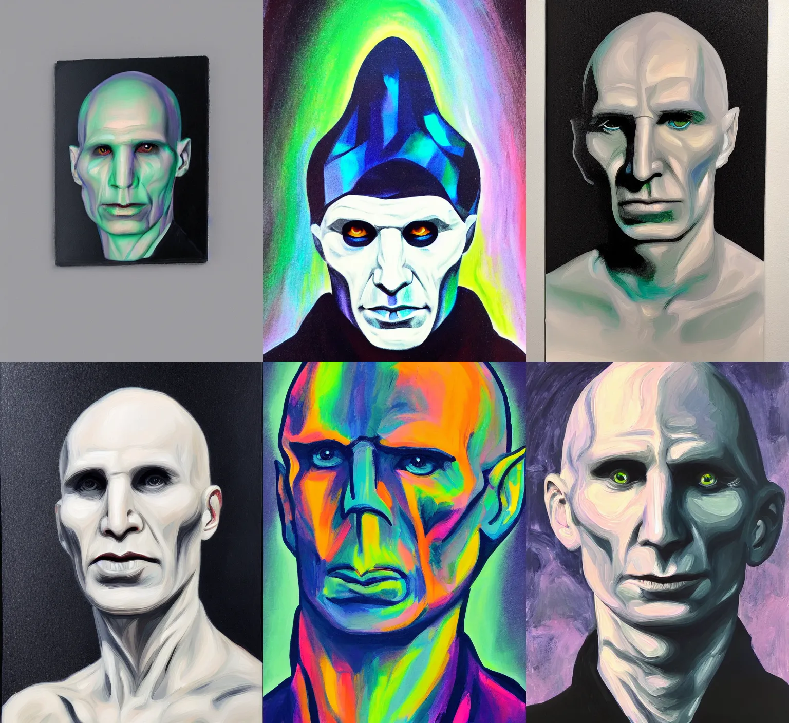 Prompt: portrait of voldemort in acrylic prism