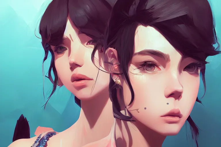 Image similar to portrait of a gangster girl, cute face, intricate, highly detailed, digital painting, official media, concept art, rich vivid colors, ambient lighting, sharp focus, illustration, art by wlop and ilya kuvshinov and makoto shinkai