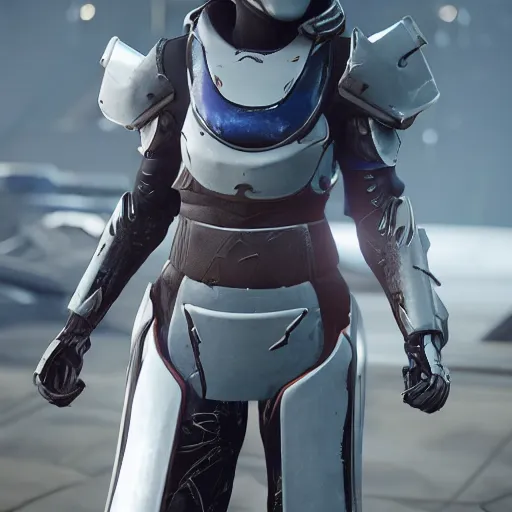 Prompt: Female Characters in a powerful futuristic armor, Destiny 2, Unreal Engine 5 Render