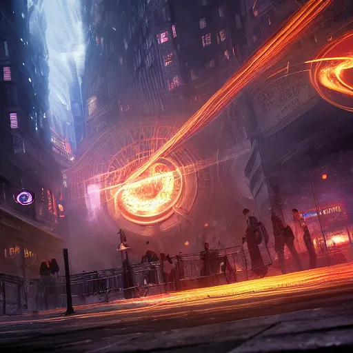 Image similar to a fold new york, doctor strange, dynamic lighting, fantasy concept art, trending on art station, stunning visuals, creative, cinematic, intricately detailed, unreal engine, 4 k