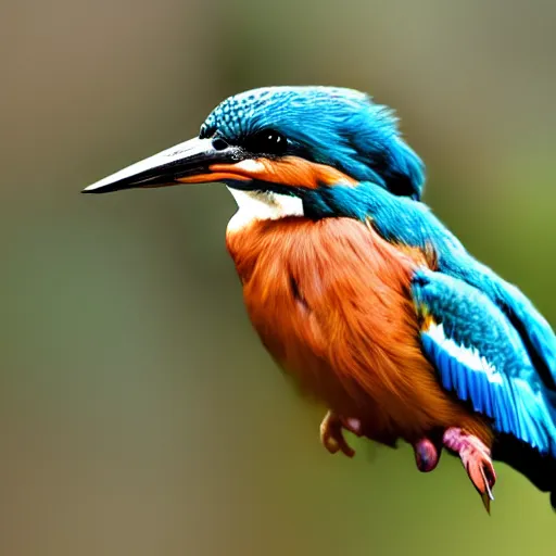 Image similar to a kingfisher formed from coloured smoke