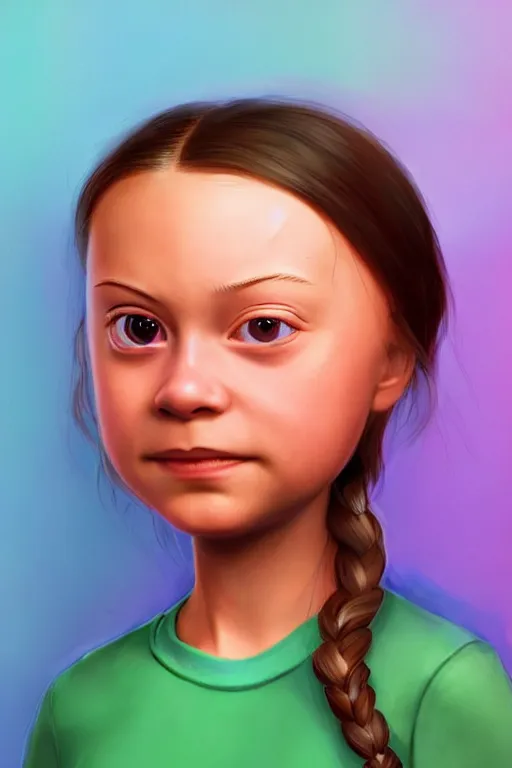 greta thunberg as a cute pixar character, vivid | Stable Diffusion ...