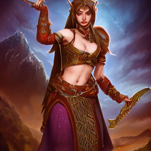 Image similar to a female DND asamir, high resolution film still, 8k, HDR colors