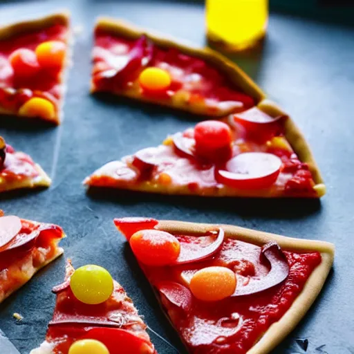 Image similar to Haribo pizza, food photography