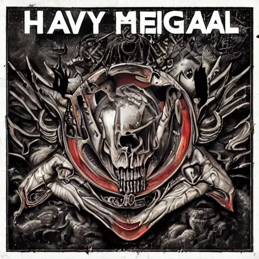 Prompt: Heavy Metal album cover