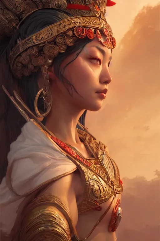 Image similar to goddess of the vietnamese, highly detailed, digital painting, artstation, concept art, smooth, sharp focus, illustration, unreal engine 5, 8 k, art by artgerm and greg rutkowski and edgar maxence