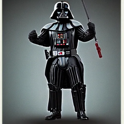 Image similar to dart vader in g. gigger styleb